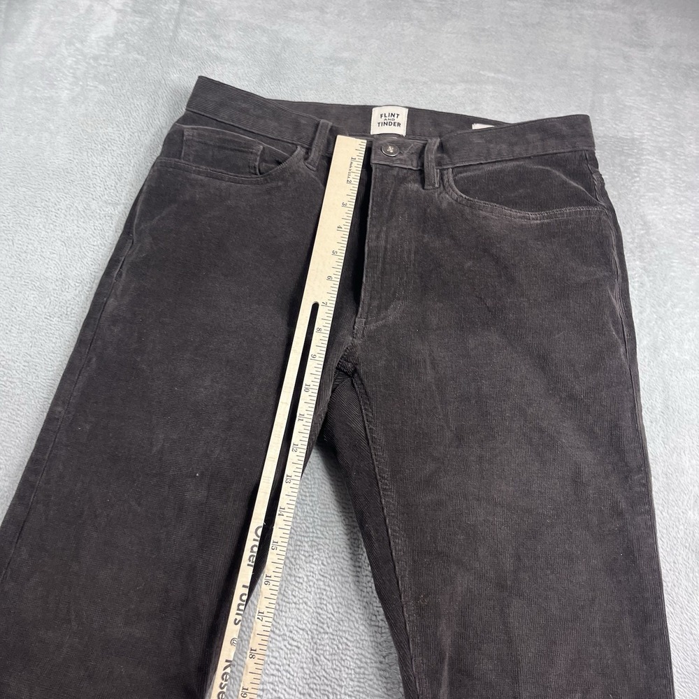 Flint And Tinder Corduroy Pants Slim Fit Dark Brown Stretch Comfort Mens 30x32 - Picture 6 of 12